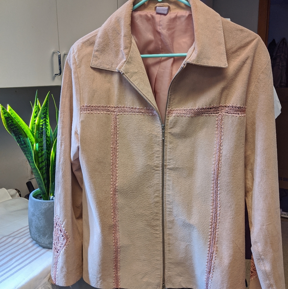 Vintage Pink Leather Jacket